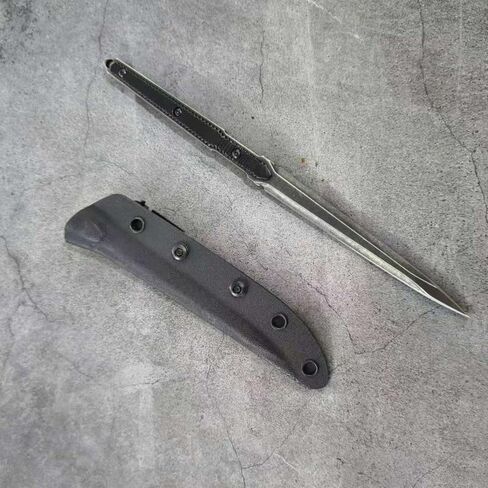 Outdoor Tactical Fixed Blade Knife With Kydex Sheath, 440C Stainless Steel Aerospace Aluminum Handle,Portable Straight Knife For Survival, Hiking, Camping in Kuwait