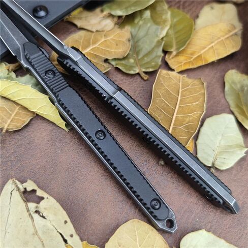 Outdoor Tactical Fixed Blade Knife With Kydex Sheath, 440C Stainless Steel Aerospace Aluminum Handle,Portable Straight Knife For Survival, Hiking, Camping in Kuwait