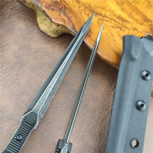 Outdoor Tactical Fixed Blade Knife With Kydex Sheath, 440C Stainless Steel Aerospace Aluminum Handle,Portable Straight Knife For Survival, Hiking, Camping in Kuwait