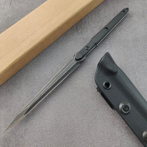 Outdoor Tactical Fixed Blade Knife With Kydex Sheath, 440C Stainless Steel Aerospace Aluminum Handle,Portable Straight Knife For Survival, Hiking, Camping in Kuwait