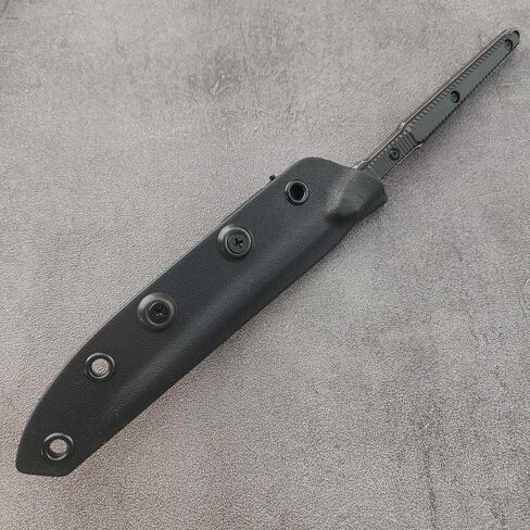 Outdoor Tactical Fixed Blade Knife With Kydex Sheath, 440C Stainless Steel Aerospace Aluminum Handle,Portable Straight Knife For Survival, Hiking, Camping in Kuwait