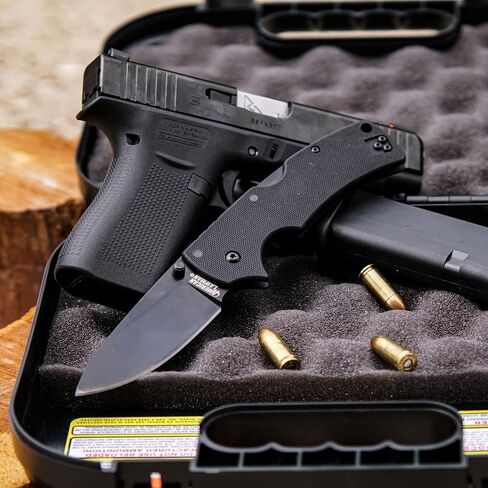 COLD STEEL American Lawman 3.5" S35VN Razor-Sharp Blade 4.625" G-10 Handle Tactical Folding Knife with Tri-Ad Lock, Ambidextrous Pocket/Belt Clip in Kuwait