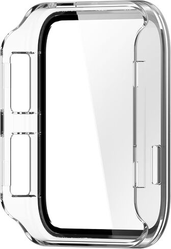 Case with Tempered Glass Screen Protector Compatible for Garmin Venu X1, Bumper Full Coverage Protective Hard PC Cases Face Cover for Venu X1 Smartwatch, Black+Transparent in Kuwait