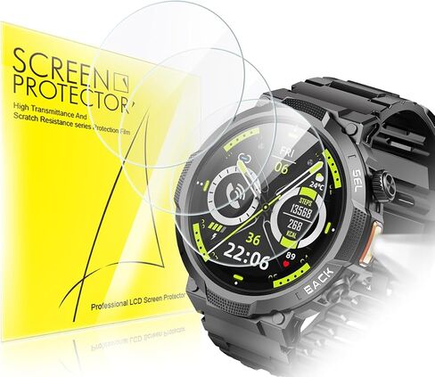 Screen Protector for Soudorv S50 1.53'' Military Smart Watch, 3 Pack in Kuwait