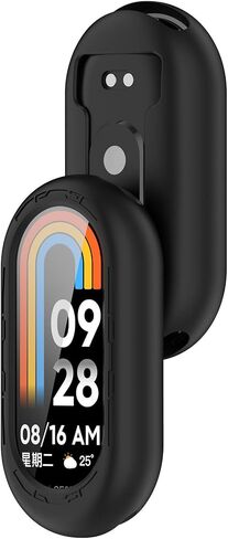LOKEKE Compatible with Xiaomi Band 10 Protective Case Cover, Silicone Protective Watch Case Cover Shell Compatible with Xiaomi MI Band 10/9/8(Black) in Kuwait