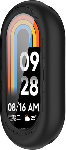 LOKEKE Compatible with Xiaomi Band 10 Protective Case Cover, Silicone Protective Watch Case Cover Shell Compatible with Xiaomi MI Band 10/9/8(Black) in Kuwait
