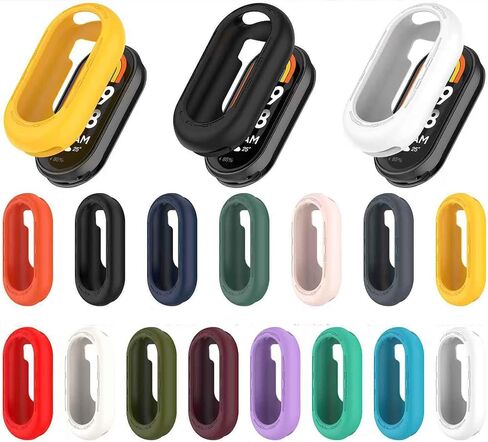 LOKEKE Compatible with Xiaomi Band 10 Protective Case Cover, Silicone Protective Watch Case Cover Shell Compatible with Xiaomi MI Band 10/9/8(Black) in Kuwait