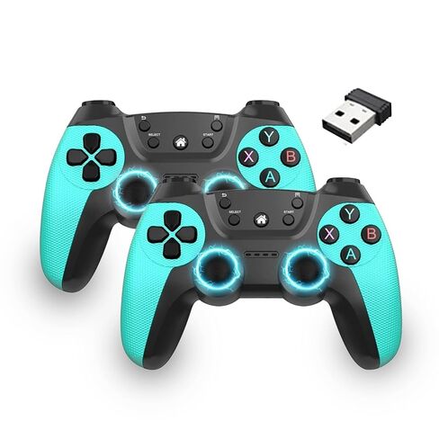 HKOORLAMULS 2.4G Wireless Dual Gamepad with 9 Color Variants - Compatible with PC, Android TV, and Windows Systems (WHITE) in Kuwait
