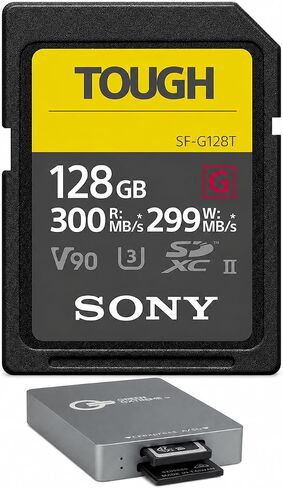 Sony Tough-G 128GB SDXC UHS-II V90 Memory Card with USB-C 3.2 Gen 2 CFexpress Type A & SD UHS-II Card Reader in Kuwait