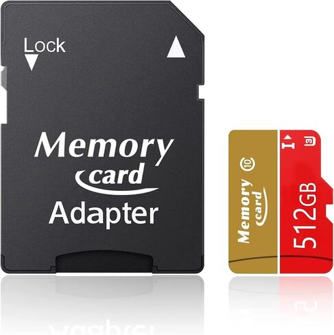 MicroXC Card TF Card 512GB UHS-I (U3) V30 4K A2 Class10 Compatible, High Speed,for Storage Phone/Dash Cam/Camera/PC/Tablet in Kuwait