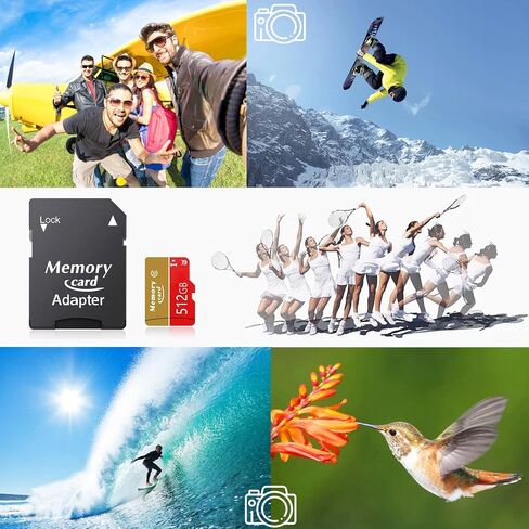 MicroXC Card TF Card 512GB UHS-I (U3) V30 4K A2 Class10 Compatible, High Speed,for Storage Phone/Dash Cam/Camera/PC/Tablet in Kuwait