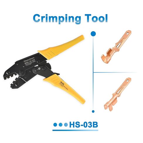 Heschen Male Spade Quick Splice Crimp Terminals 2.8mm Crimp Connector Non Insulated 100 pcs in Kuwait