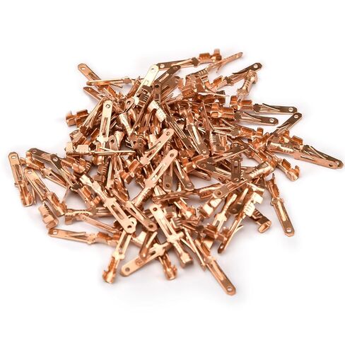 Heschen Male Spade Quick Splice Crimp Terminals 2.8mm Crimp Connector Non Insulated 100 pcs in Kuwait