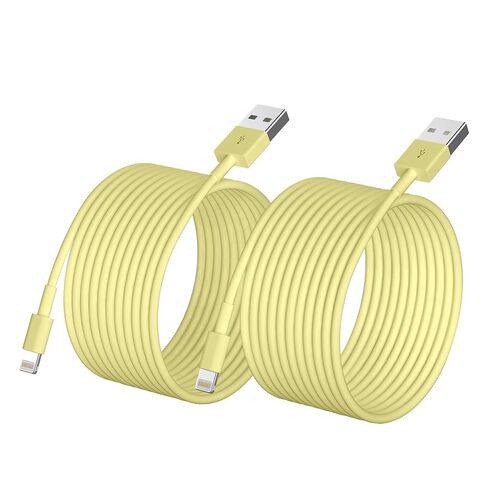 iPhone Charger, [Apple MFi Certified] 2Pack 6ft Fast Lightning Charger Cable for Long iPhone Cord, Apple Charging Cord Cord for iPhone 12/11 Pro/11/XS MAX/XR/8/7/6s/6/5S/SE iPad/Air Original Yellow in Kuwait