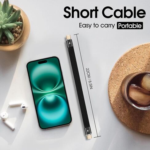 Short USB C to C Thunderbolt 4 Cable in Kuwait