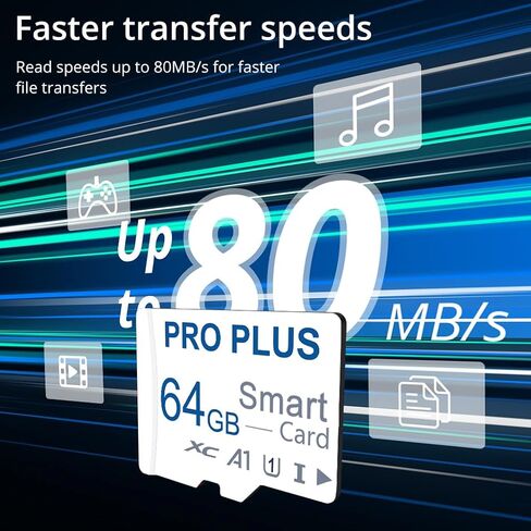 2GB Memory Card with Adapter, UHS‑I Class 10 A1 High Speed TF Card for Phones, Tablets, Cameras, Security Cameras, Car Audio, Game Console (TF187 2GB) in Kuwait