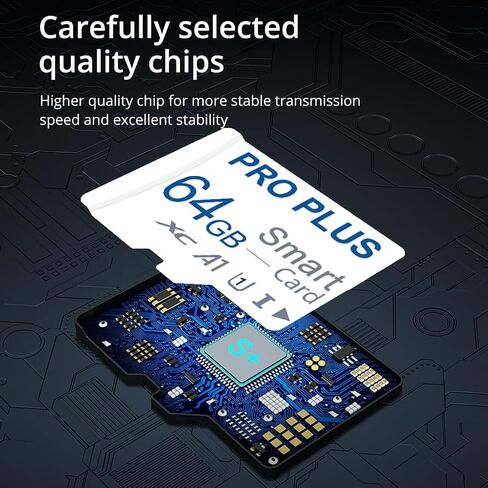 2GB Memory Card with Adapter, UHS‑I Class 10 A1 High Speed TF Card for Phones, Tablets, Cameras, Security Cameras, Car Audio, Game Console (TF187 2GB) in Kuwait