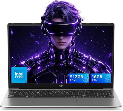 ACEMAGIC Laptop, Laptop Computer,16GB DDR4 512GB SSD Laptops, Quad-Core Processor, 180° Open Angle,Long Battery Life,Metal Shell,WiFi,USB3.2, Type C in Kuwait