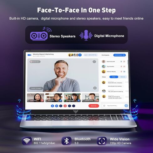 ACEMAGIC Laptop, Laptop Computer,16GB DDR4 512GB SSD Laptops, Quad-Core Processor, 180° Open Angle,Long Battery Life,Metal Shell,WiFi,USB3.2, Type C in Kuwait