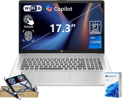 HP 17.3 Touchscreen HD+ Business Laptop Computer Core i7-1355U (> R5 7430U) in Kuwait