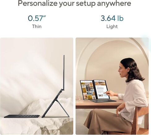 ASUS Zenbook Duo Laptop, Dual 14" OLED WUXGA Touchscreen Display, Intel Core Ultra 9 285H, Intel Arc Graphics, 32GB RAM, 2TB SSD, WiFi 7, Thunderbolt 4, Detachable KB, Windows 11, w/1TB Portable HDD in Kuwait