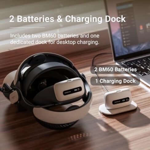 BOBOVR M3 Head Strap Dual Battery and Charging Dock Combo ，Compatible with Quest 3/3S in Kuwait