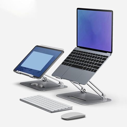Dual Fan Laptop Cooling Pad Adjustable Foldable Aluminum Alloy Stand in Kuwait