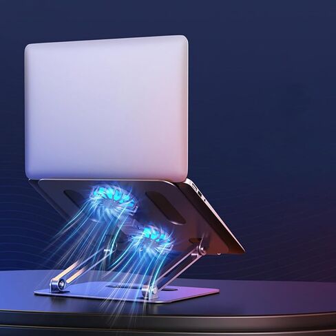 17.3 Inch Aluminum Alloy Laptop Cooling Pad Ventilated Support in Kuwait