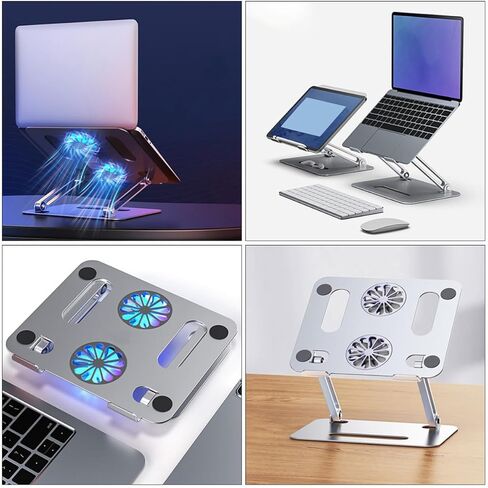 17.3 Inch Aluminum Alloy Laptop Cooling Pad Ventilated Support in Kuwait