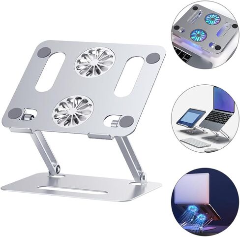 17.3 Inch Aluminum Alloy Laptop Cooling Pad Ventilated Support in Kuwait