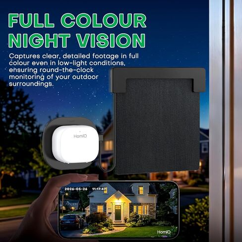 Solar Window Security Camera, Indoor Cam with Rechargeable Battery in Kuwait