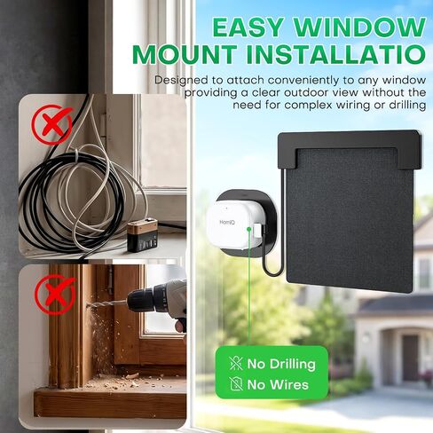 Solar Window Security Camera, Indoor Cam with Rechargeable Battery in Kuwait