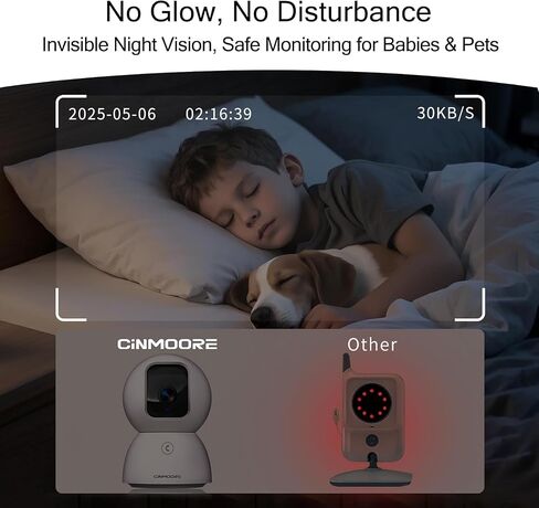 Upgraded 3K Security Camera Indoor, Free Time Lapse, AI Tracking & Face ID, PTZ 5G WiFi Dog/Pet/Baby Monitor Cameras for Home Security, Color Night Vision, Full Duplex 2-Way Talk in Kuwait
