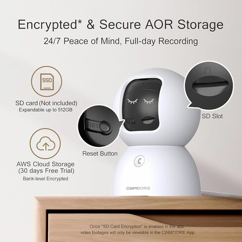 Upgraded 3K Security Camera Indoor, Free Time Lapse, AI Tracking & Face ID, PTZ 5G WiFi Dog/Pet/Baby Monitor Cameras for Home Security, Color Night Vision, Full Duplex 2-Way Talk in Kuwait