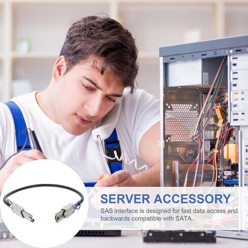 Mini Sas SFF-8088 Cable 26 Pin Copper Black High-Speed Data Transmission in Kuwait