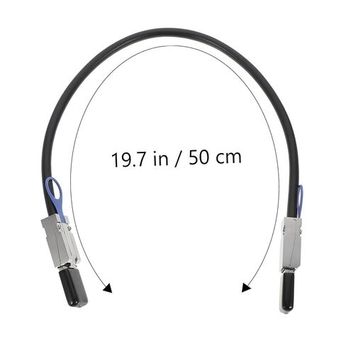 SFF-8088 to SFF-8088 Mini SAS Cable 0.5m Copper Black in Kuwait