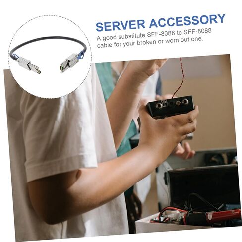BESPORTBLE Mini SAS SFF-8088 to SFF-8088 Cable 0.5m Copper Black in Kuwait