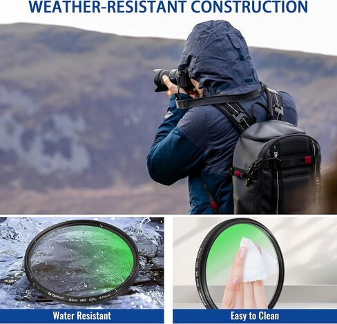 67mm CPL Filter Slim Circular Polarizer, 5.2mm Ultra-Thin Frame in Kuwait