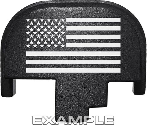 NDZ Performance Rear Slide Cover Plate for Smith & Wesson M&P M2.0 Full Size & Compact 9MM .40 S&W .357 Sig .45 ACP Laser Engraved Aluminum in Black - Choose Your Design in Kuwait