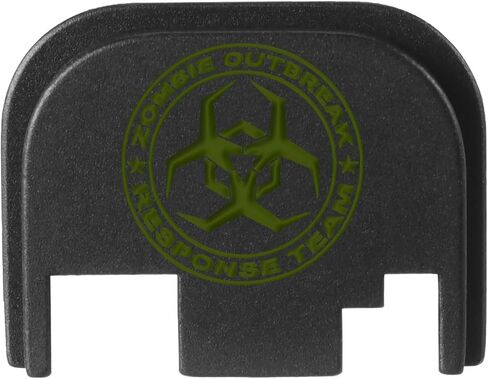 NDZ Performance Gen 1-4 Rear Slide Cover Plate for Glock 9mm .40 .357 .45 Black Aluminum with Color Filled Laser Engraved Popular Images - Choose Image & Color in Kuwait