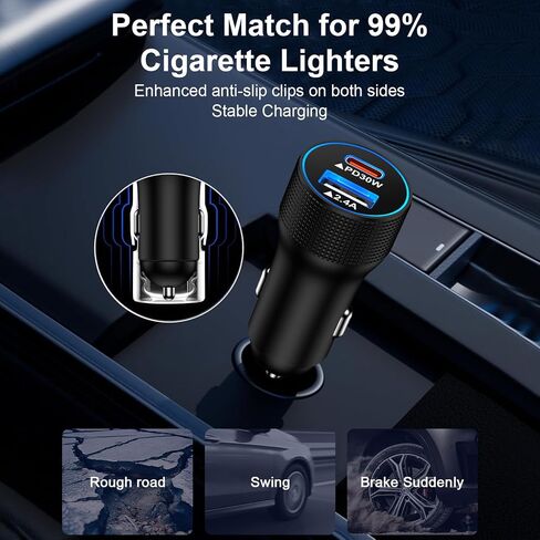 for Samsung Super Fast Charger Car Adapter 45W Dual Port Auto Phone Charger in Kuwait