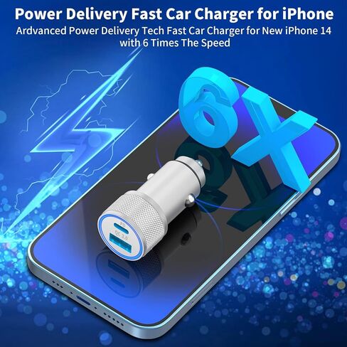 48W Dual Port USB C Power Delivery All Metal Car Adapter in Kuwait