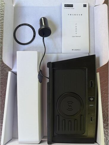 Wireless Car Charger for VW Volkswagen Tiguan MK2 2017 2018 2019 2020 2021 Accessories,Car Wireless Charging Pad with QC 3.0 USB Port in Kuwait