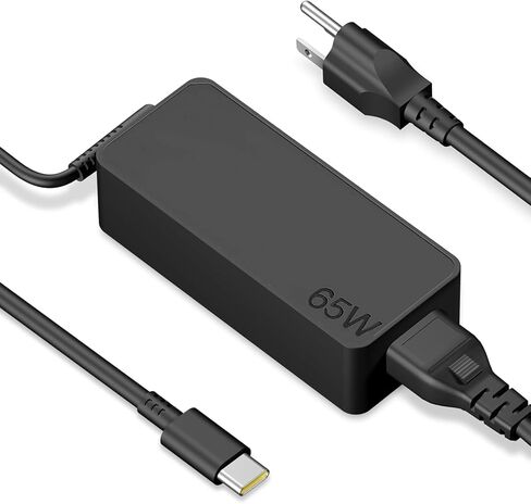 65W USB C Laptop Charger Compatible with ThinkPad T14 T14s T15 T16 Gen 1 2 3 4, X1 Carbon, Yoga 7 7i X13, E14 E15, Type C Power Cord Replacement for Chromebook Charger & Business Laptops in Kuwait