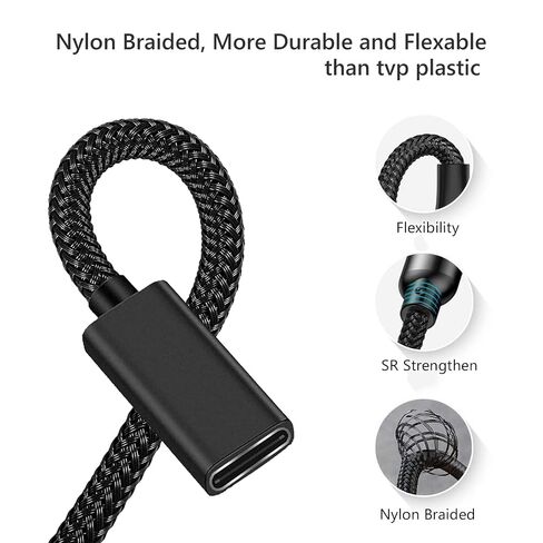 Sisyphy Surface Connect to USB-C Charging Cable for Surface Pro, 8in Nylon in Kuwait