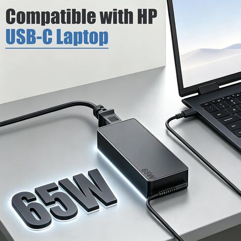 65W USB C Power Cord Compatible with HP Omnibook Charger 5 7 X Flip AI PC in Kuwait