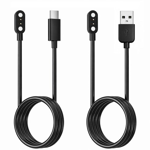2Pack Smart Watch Charger for VeryFit/VeryFitPro, USB C & USB A Magnetic Charging Cable for IDW13/15/16/17/19/21/23/25/26/28, ID208, GTX20, Letsfit Willful YAMAY SW023 ID205L SW021 ID205U ID205S SW025 in Kuwait
