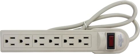 Diodesy- Surge Protector Power Strip 3Ft Extension Cord with 8 Outlets 270 Joules Multi Plug with On/Off Switch Wall Mount for Office Home Charging Station Dorm Room Essentials UL Listed Pack of 2 in Kuwait