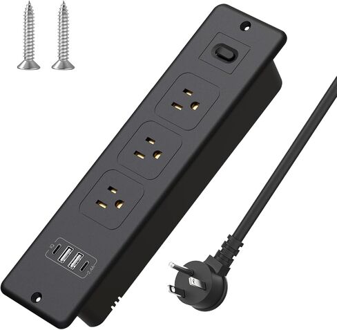 Surge Protector Power Strip, 5 USB & 10 Outlets, 6ft Extension Cord, White in Kuwait