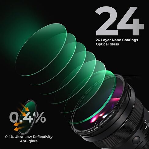 K&F Concept 55mm Circular Polarizer Lens Filter with Filter Cap Ultra Slim in Kuwait